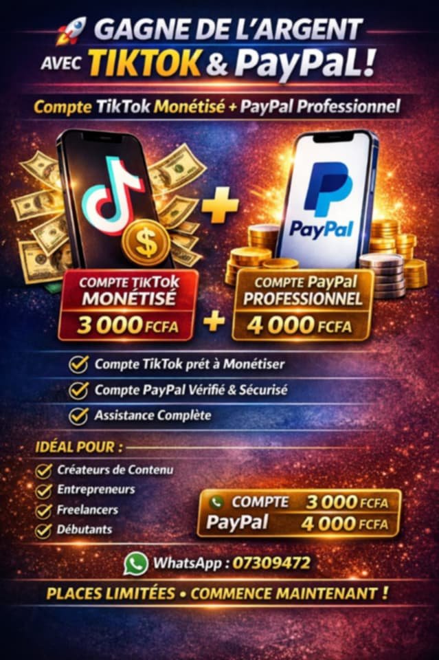 CRÉATION COMPTE TIKTOK MONÉTISER