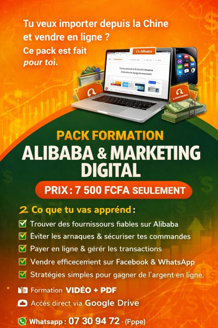 PACK FORMATION ALIBABA ET MARKETING DIGITAL